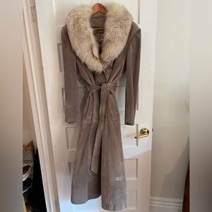 Vintage real fur and leather jacket.